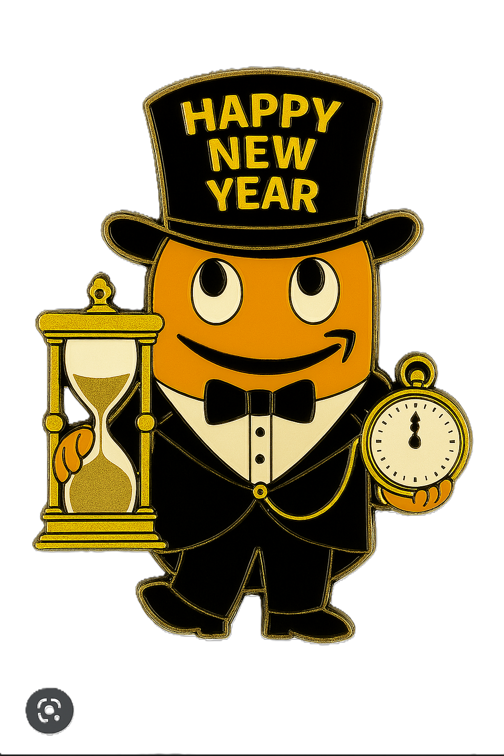 Happy New Year Enamel Pin